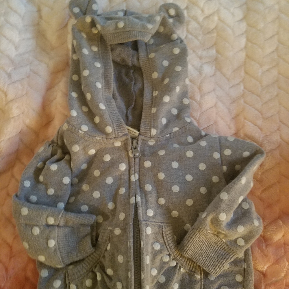 Pokadot hoodie with ears